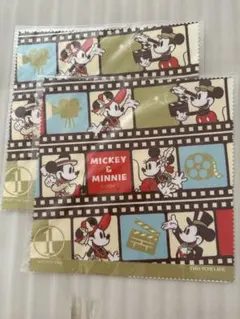 ミッキー & ミニー マイクロファイバークロス　2枚セット