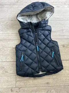 H&M ネイビー ダウンベスト 110cm