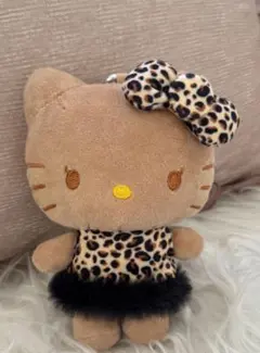 【新品未使用タグ付き】レオパード柄日焼けハローキティマスコット