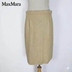Max Mara リネン100% タイトスカート (M-L)イタリア製 ベージュのサムネイル