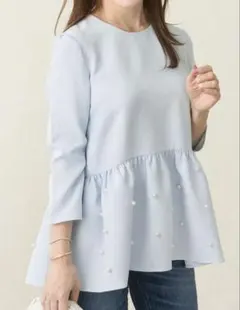 新品・未使用】Liala×PG レース ペプラム ブラウス ホワイト 半袖