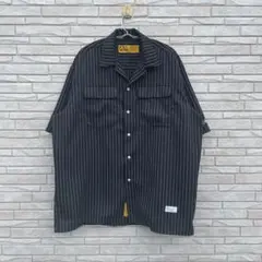 エフエーティー　シャツ　S　ブラック　ストライプ