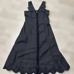 M'S GRACY ネイビー デニムチュールジャンパースカート40 M´S GRACY ネイビー デニムチュールジャンパースカート40