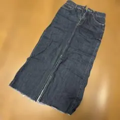 GU ダークブルー デニムマキシスカート