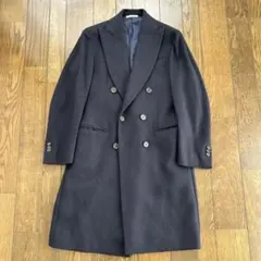 De Petrillo カシミヤ100% コート ブラック 46 デ ペトリロ De Petrillo (デ ペトリロ) SPINELLI (スピネッリ) カシミア