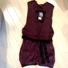 ☆新品未使用品☆アンゴラボルドーカラーニットベスト