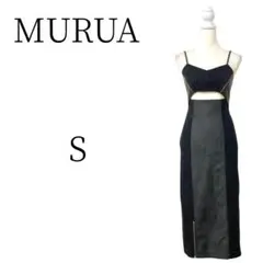 ★美品 MURUA ムルーア ブラック ロング キャミワンピース S