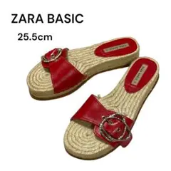 [ZARA BASIC] サンダル 厚底 バックルベルト フラット 25.5cm