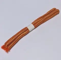 【未使用】サテン オレンジ　帯締め　丸ぐけ　140cm