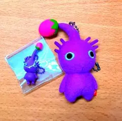紫ピクミン ぬいぐるみマスコットピクミングミ2キーホルダー