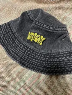 LEFLAH バケットハット ブラック デニム 刺繍　wanima