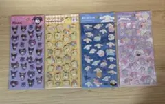 サンリオ ぷくっとシール 4枚 クロミ シナモン リトルツインスター ぷりん