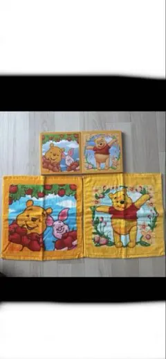 新品　くまのプーさん ハンドタオル 35×34 2枚セット