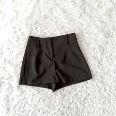 ザラZARA ハイウエストショートパンツ ブラック Sサイズ