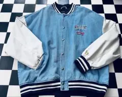 MARK GONZALES スタジャン デニムブルー　古着　XL Gジャン