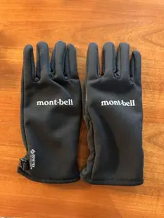 ★極美品★モンベル　トレッキンググローブ 黒Kid'sキッズ　7-9