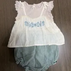 プティマイン　フリル付きロンパースセット 95cm以下