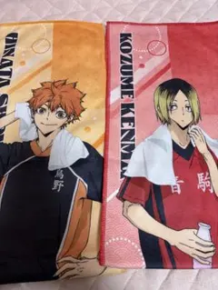 【2枚セット】ハイキュー!! 極楽湯コラボ マフラータオル 日向翔陽 孤爪研磨