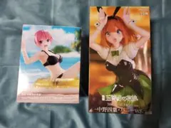 5等分の花嫁 フィギュア バニー＆水着 中野一花&中野四葉 2点