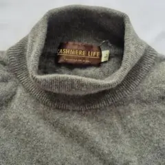 CASHMERE LIFE 西武　カシミヤ タートルネックセーター L グレー