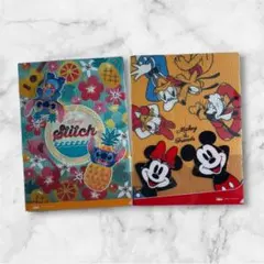 新品　Disneyクリアファイル 2枚　スティッチ　Mickey&friends