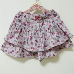 エニィファム　フリルキュロット　いちご　さくらんぼ　花　ピンク　130