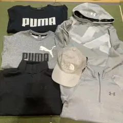 良品トップス（プーマ　アンダーアーマー）140㎝　ノースフェイス帽子　まとめ売り