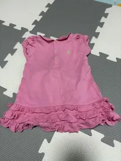 【美品✨】Ralph Lauren ピンク フリルワンピース 9m