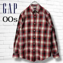 00s OLD GAP オンブレチェック ネルシャツ　S