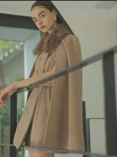 新品未使用タグ付き　マントコート　ピンク