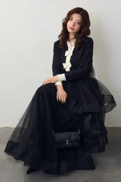 フロントリボンモチーフカーデ　frene　フラーネ