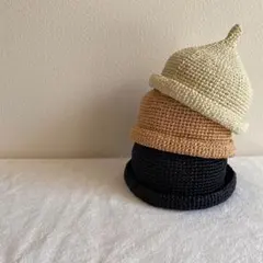 ハンドメイド　どんぐり帽子　エコアンダリア　キッズ　ベビー