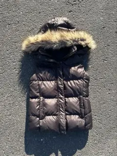 00s old GAP Y2K ファーダウンベスト 平成 グランジ ギャル男