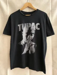 2PAC トゥパック ラップTシャツ バンドTシャツ 半袖 黒 フェード M