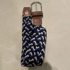 編み込みデザイン ストレッチベルト