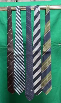 ネクタイ5本セット　ストライプ　柄物　ドット柄