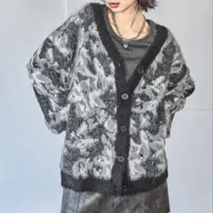 PAGEBOY アートフラワーシャギーカーディガン