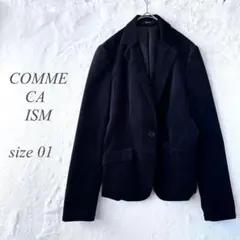 COMME CA ISM コーデュロイ テーラードジャケット 黒 1260のサムネイル