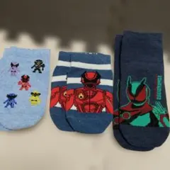 キャラクター柄キッズ靴下セット 15-20cm　3点セット