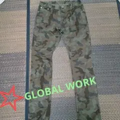 GLOBAL WORK グローバルワーク スリムフィットパンツ 迷彩柄