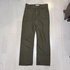 ユニクロ　jw.Anderson ストレートジーンズ　グリーン　カーキ