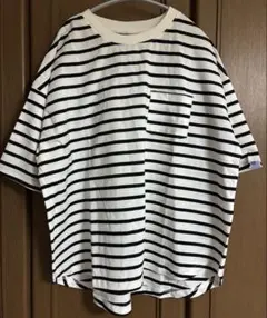 Underwraps バック刺繍ボーダーTシャツ ポケット付 Mサイズのサムネイル