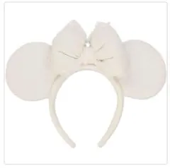 【新品】ディズニー ミッキー耳 ホワイトカチューシャ