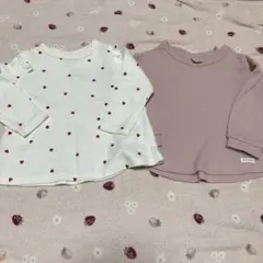 プティマイン　プティプラ　ロンT 長袖　ワッフルロンT