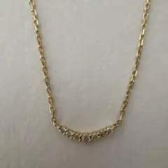 agete K10 ダイヤモンドネックレス ゴールドのサムネイル