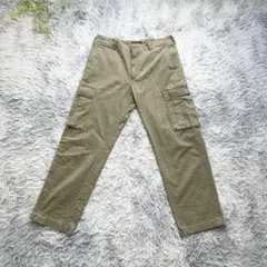 BANANA REPUBLIC【34×32】カーゴパンツ ワイドストレートカーキのサムネイル