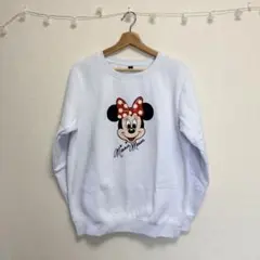 Minnie Mouse クルーネック スウェット ホワイト トレーナー ミニーのサムネイル