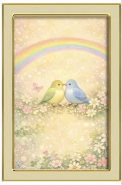 魂のご縁を結ぶ　虹の守護存在　開運アート　鳥　虹　春　ヒーリング