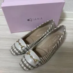 ダイアナ DIANA 平リボン フラットシューズ 24cm ベージュ 革靴 - メルカリ