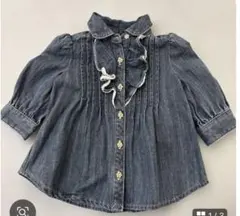Ralph Lauren ベビーデニムフリルシャツ 3M 女の子